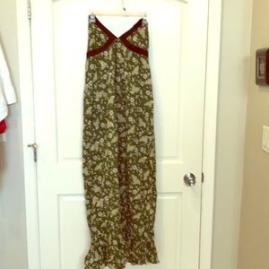 Boho Halter style Maxi Dress L